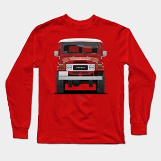 TLC FJ40 Hardtop Red Front Long Sleeve T-Shirt